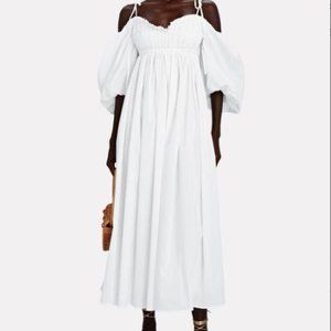 THE GARMENT Women's White Boston Organic Cotton Midi Dress